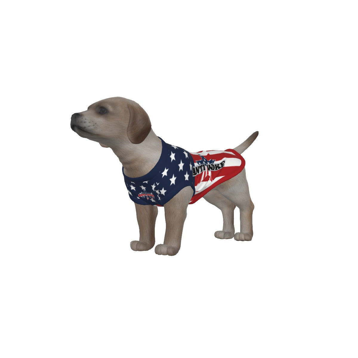 USA- Anti Woke Pets- Full Flag- Small Dog's Tank Top